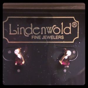 New Garnet CZ earrings